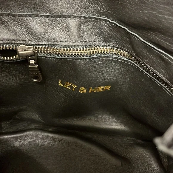 Let & Her Black Mini bag NWT has beautiful braided handle